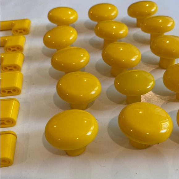 Yellow Cabinet Knobs and Handles Art Nouveau Set of 21 - Picture 2 of 13